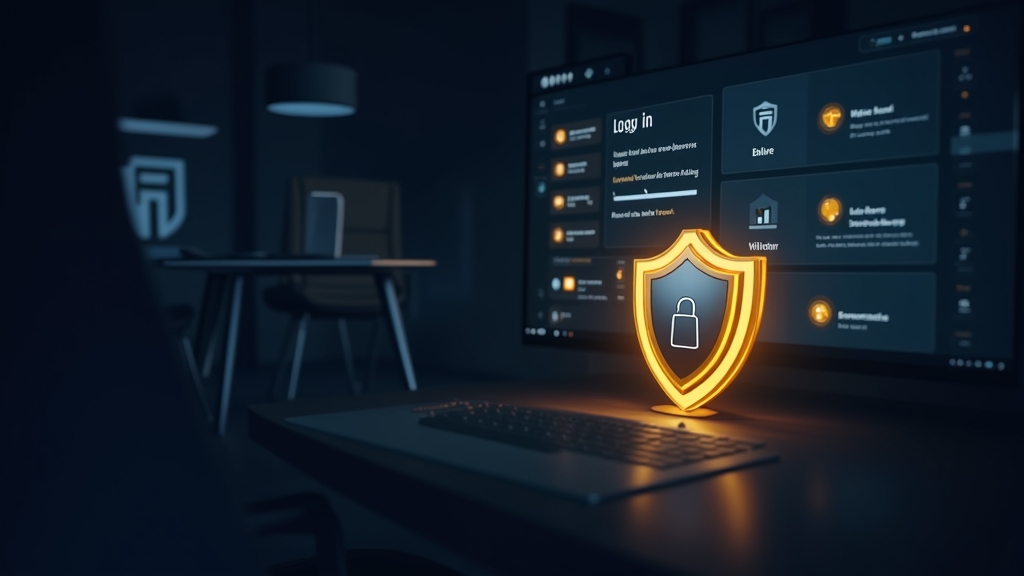 Secure account dashboard with shield and device controls